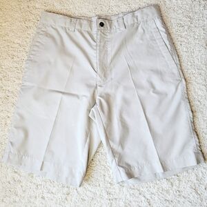 Men's Callaway Golf Shorts 32 Beige w white striped